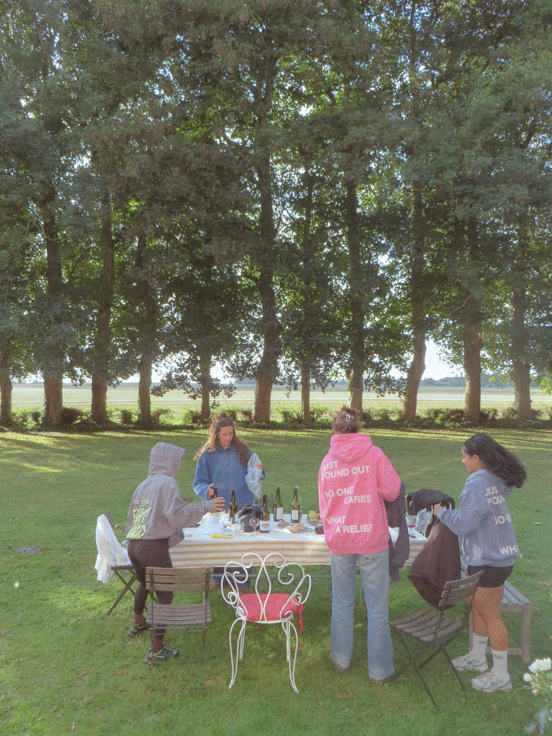 No One Cares Hoodie Pink