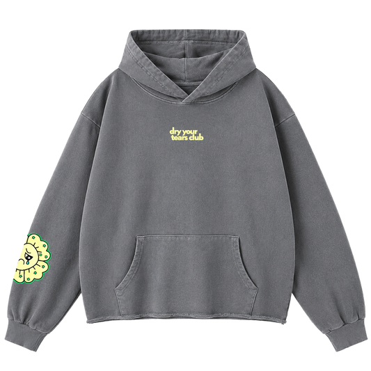 Figgity F*cked Yellow Hoodie Grey