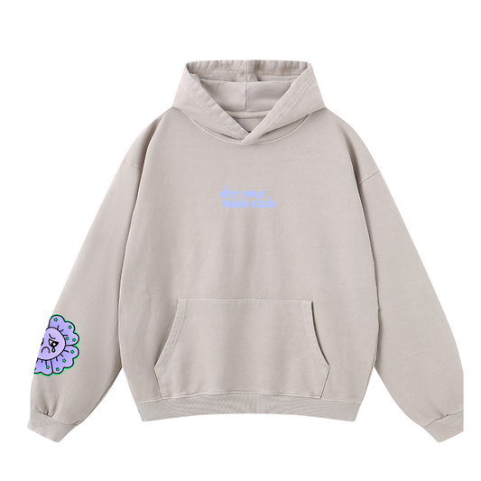 Figgity F*cked Blue Hoodie Ash Grey