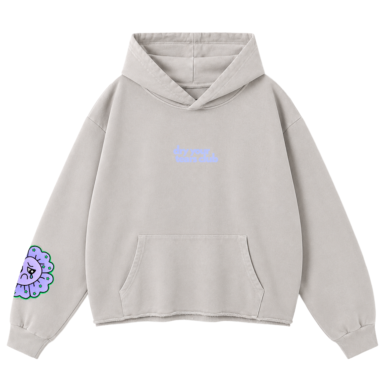 Figgity F*cked Blue Hoodie Ash Grey