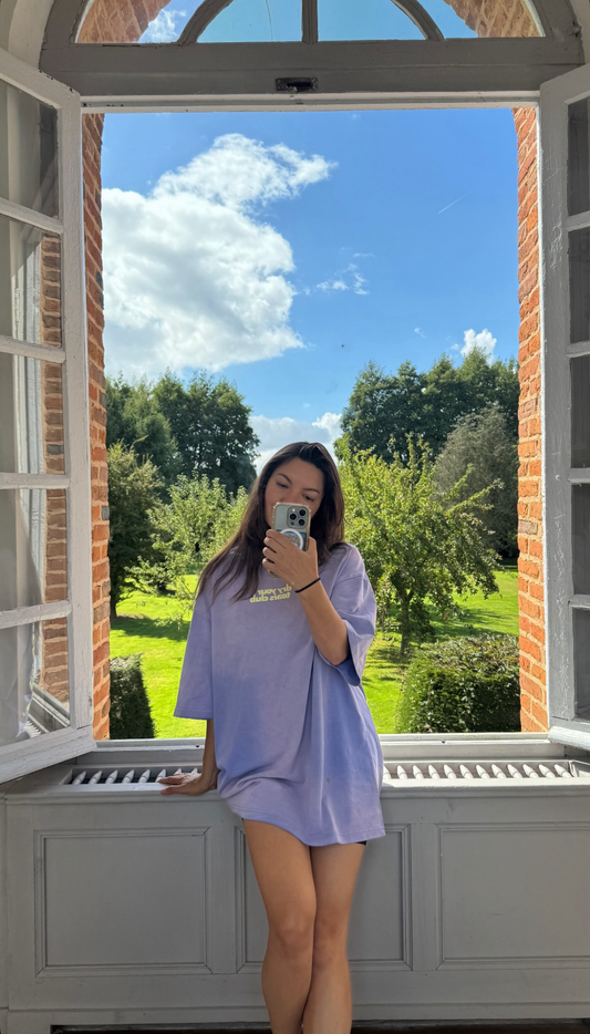 Figgity F*cked Yellow T-Shirt Washed Lavender