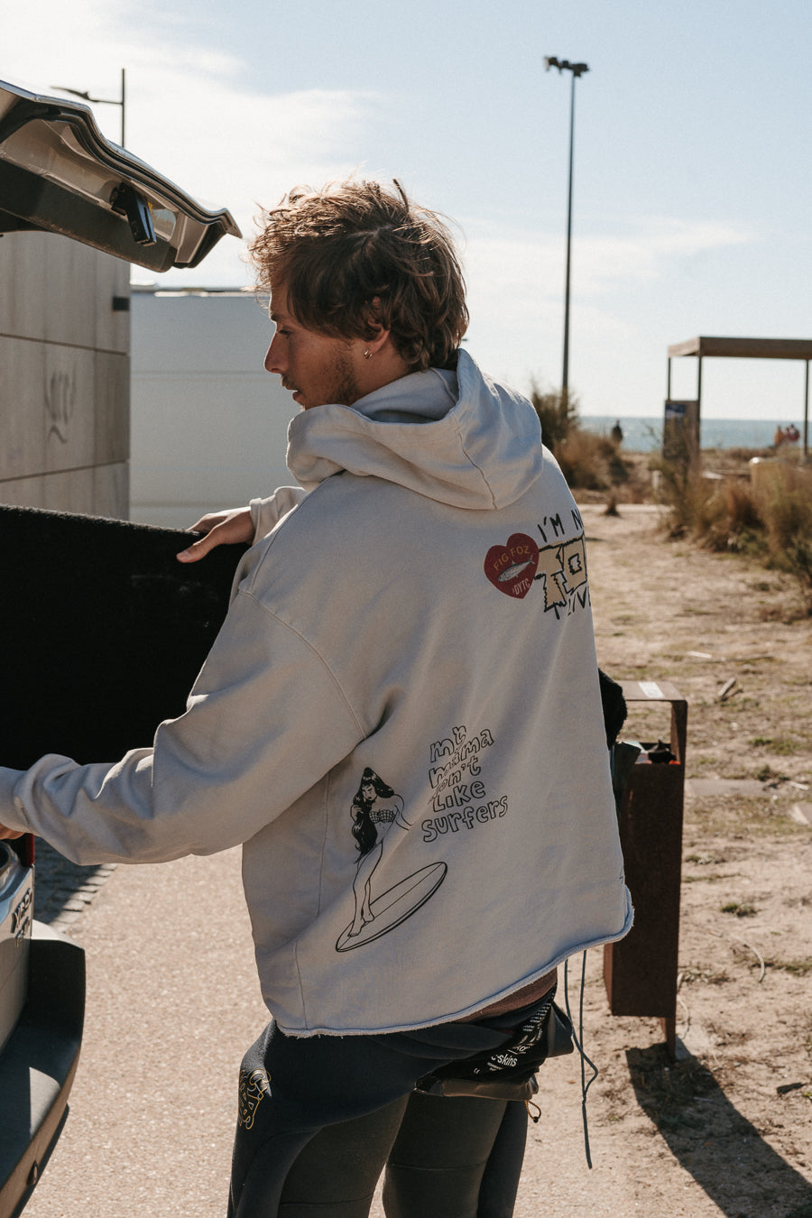 No Tourist Hoodie Ash Grey