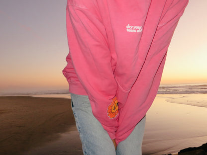 No One Cares Hoodie Pink