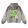 Figgity F*cked Yellow Hoodie Washed Taupe