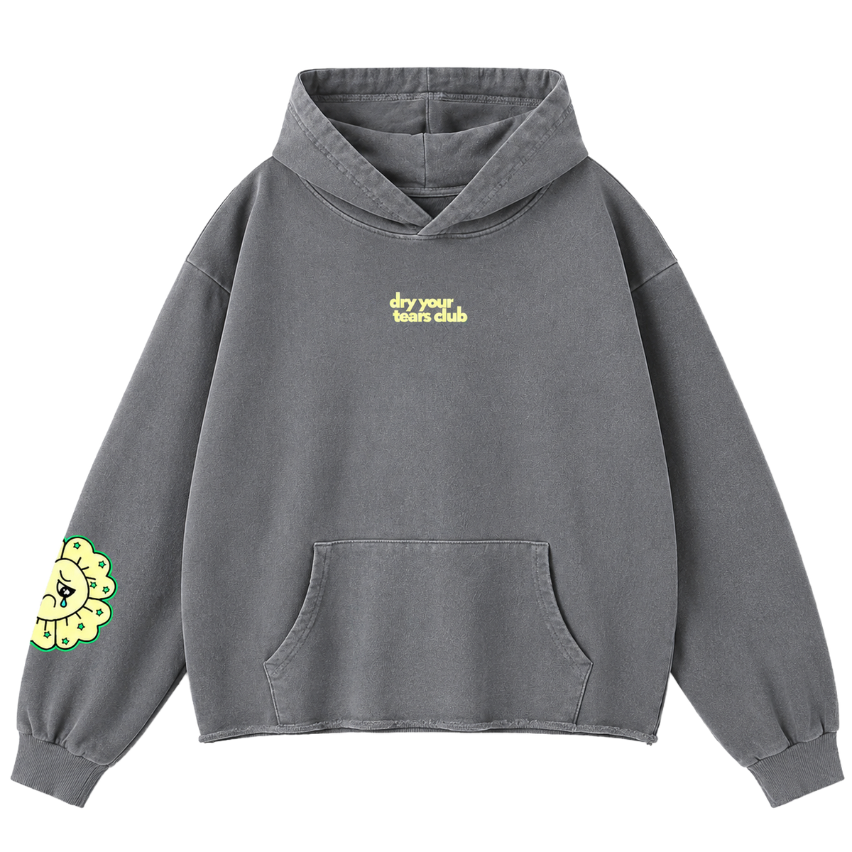 Figgity F*cked Yellow Hoodie Grey