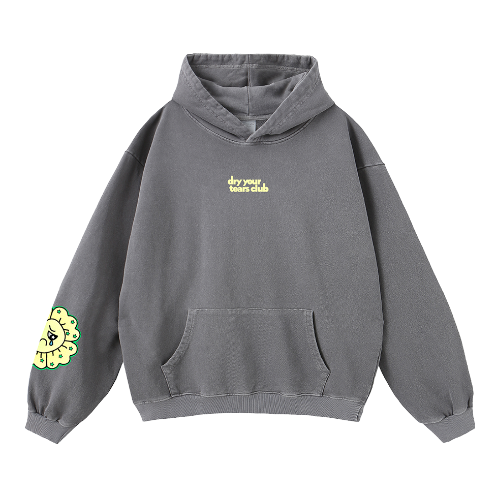 Figgity F*cked Yellow Hoodie Grey