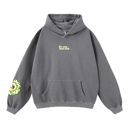 Figgity F*cked Yellow Hoodie Grey