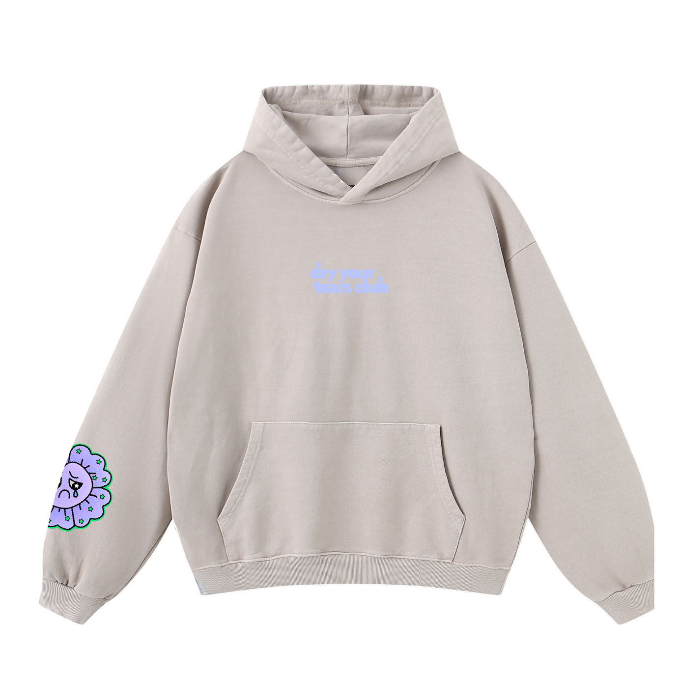 Figgity F*cked Blue Hoodie Ash Grey