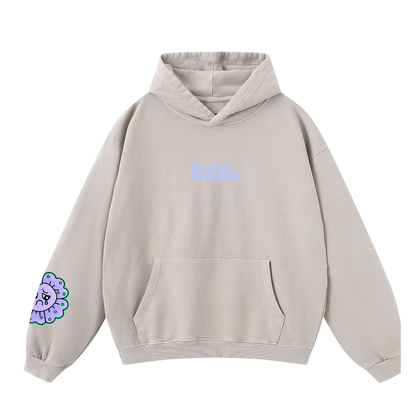 Figgity F*cked Blue Hoodie Ash Grey