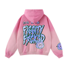 Figgity F*cked Blue Hoodie Washed Pink