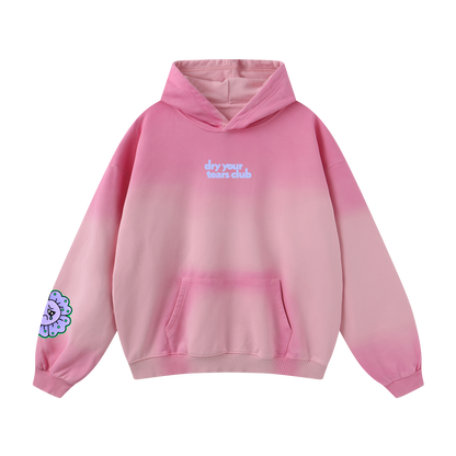 Figgity F*cked Blue Hoodie Washed Pink