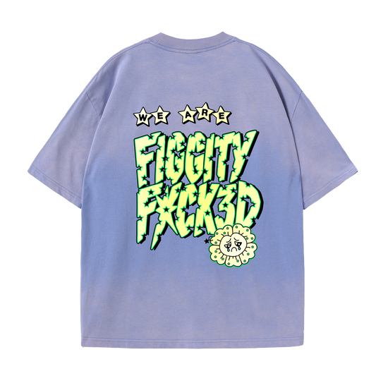 Figgity F*cked Yellow T-Shirt Washed Lavender