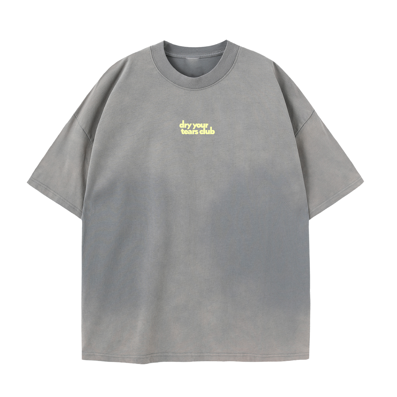 Figgity F*cked Yellow T-Shirt Washed Grey