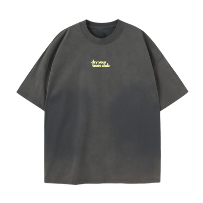 Figgity F*cked Yellow T-Shirt Vintage Grey