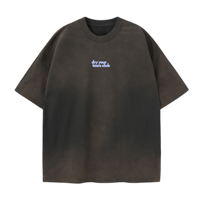 Figgity F*cked Blue T-Shirt Washed Stone Brown
