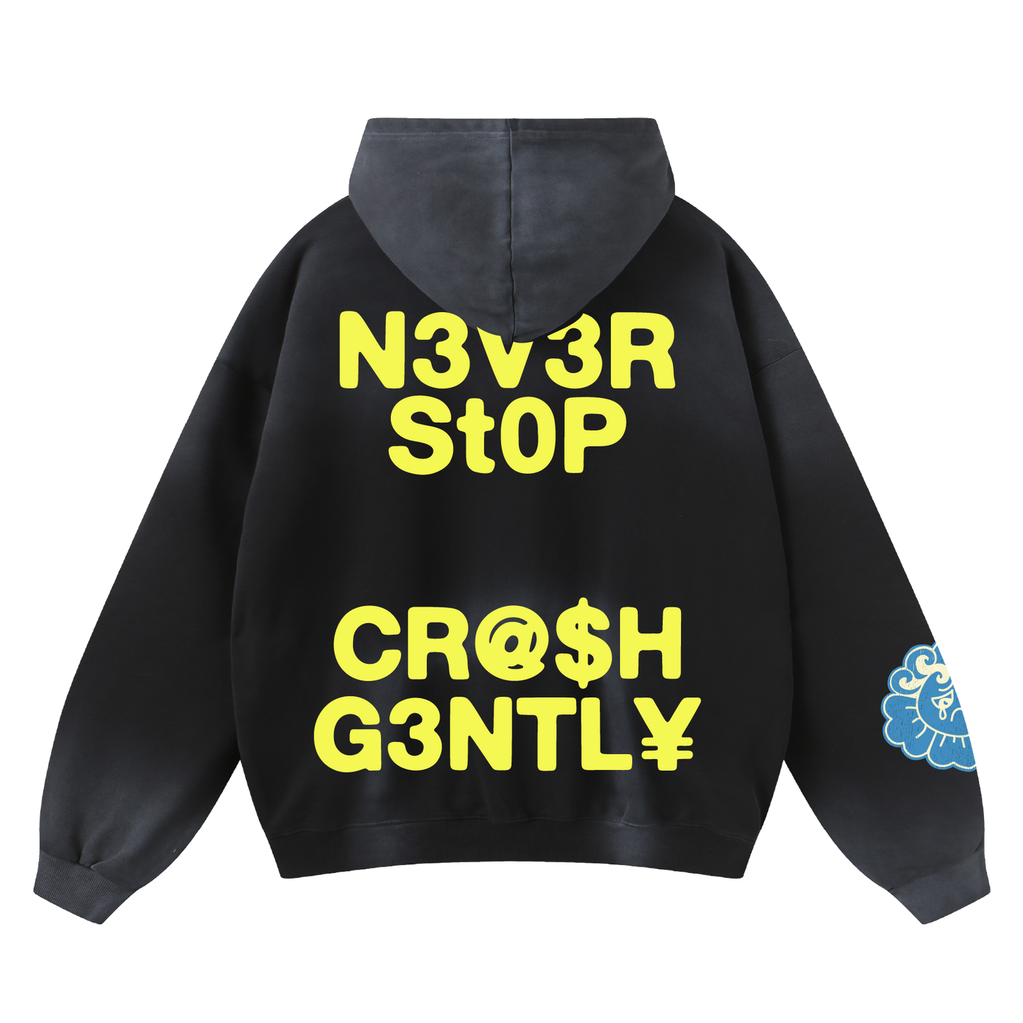 Ocean Minds Hoodie Washed Charcoal