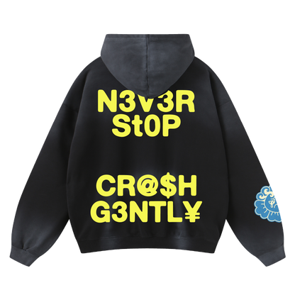 Ocean Minds Hoodie Washed Charcoal