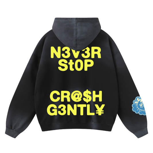 Ocean Minds Hoodie Washed Charcoal