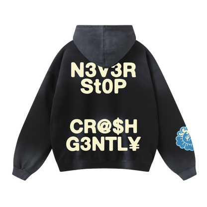 Ocean Minds Hoodie Washed Charcoal