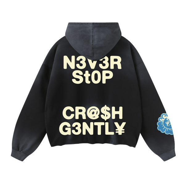 Ocean Minds Hoodie Washed Charcoal