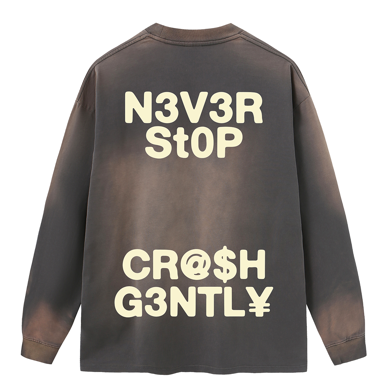 Ocean Minds Long Sleeve Washed Stone Brown