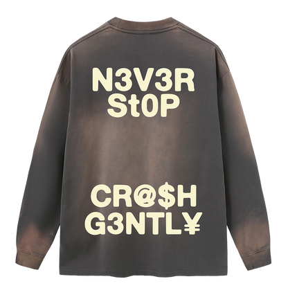 Ocean Minds Long Sleeve Washed Stone Brown