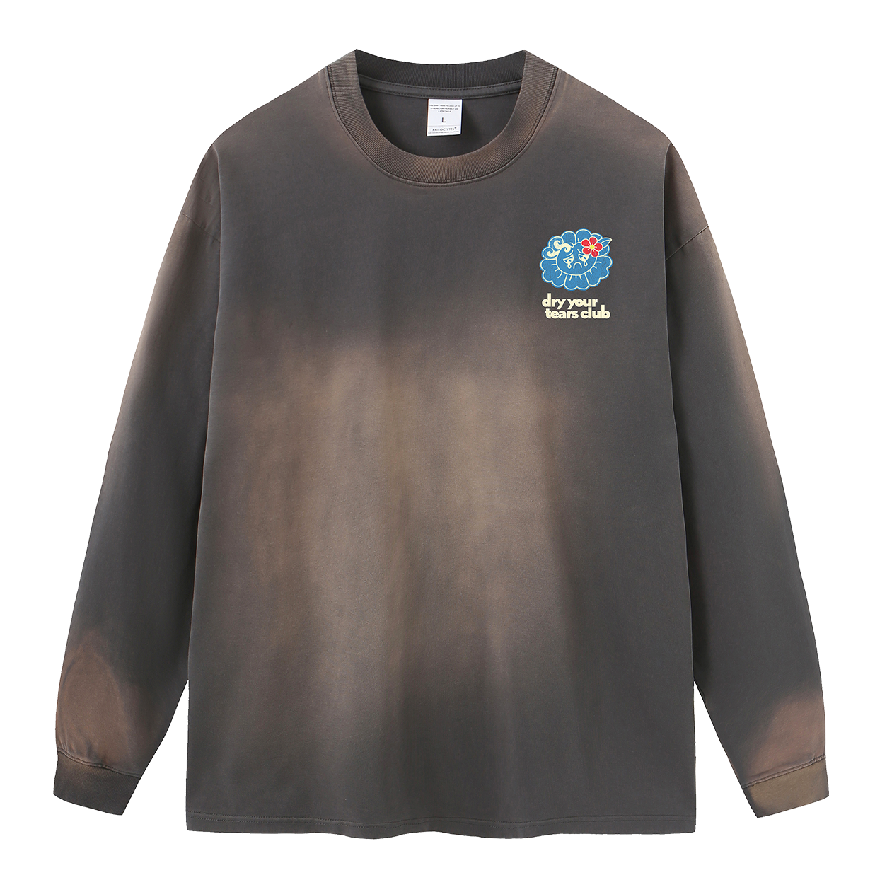 Ocean Minds Long Sleeve Washed Stone Brown