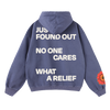 No One Cares Hoodie Blue