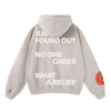 No One Cares Hoodie Ash Grey
