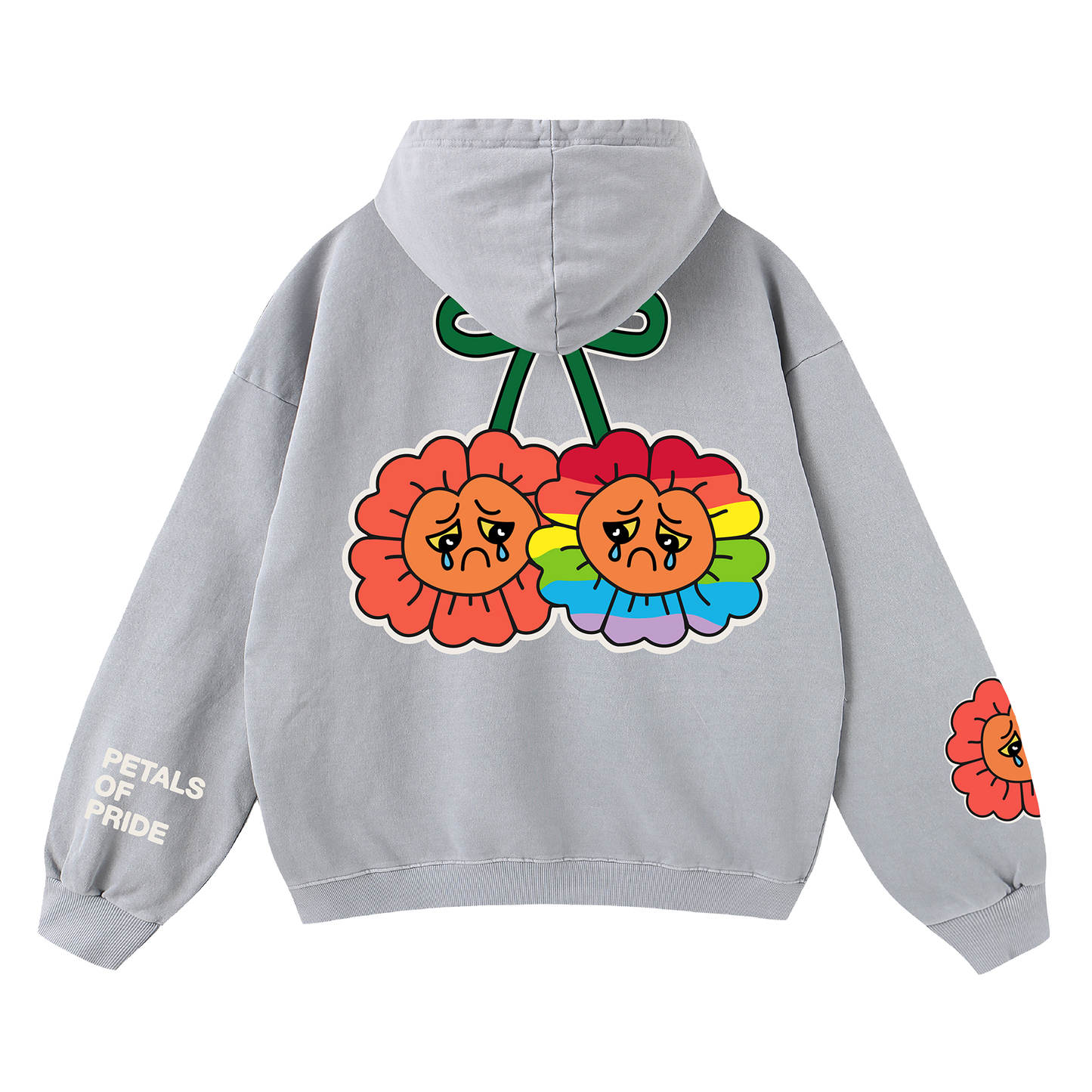 Petals Of Pride Hoodie Cloud Grey