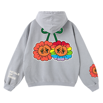 Petals Of Pride Hoodie Cloud Grey