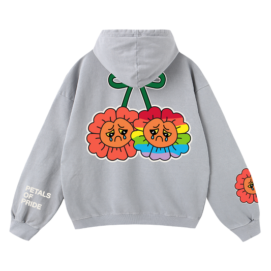 Petals Of Pride Hoodie Cloud Grey