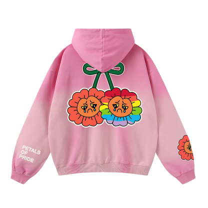 Petals Of Pride Hoodie Washed Pink