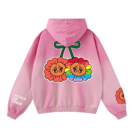 Petals Of Pride Hoodie Washed Pink